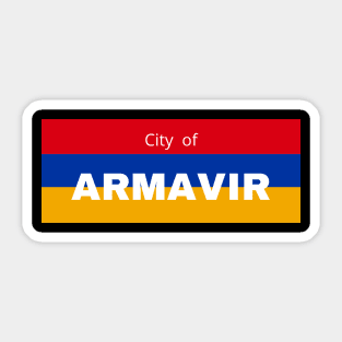 City of Armavir in Armenia Flag Sticker